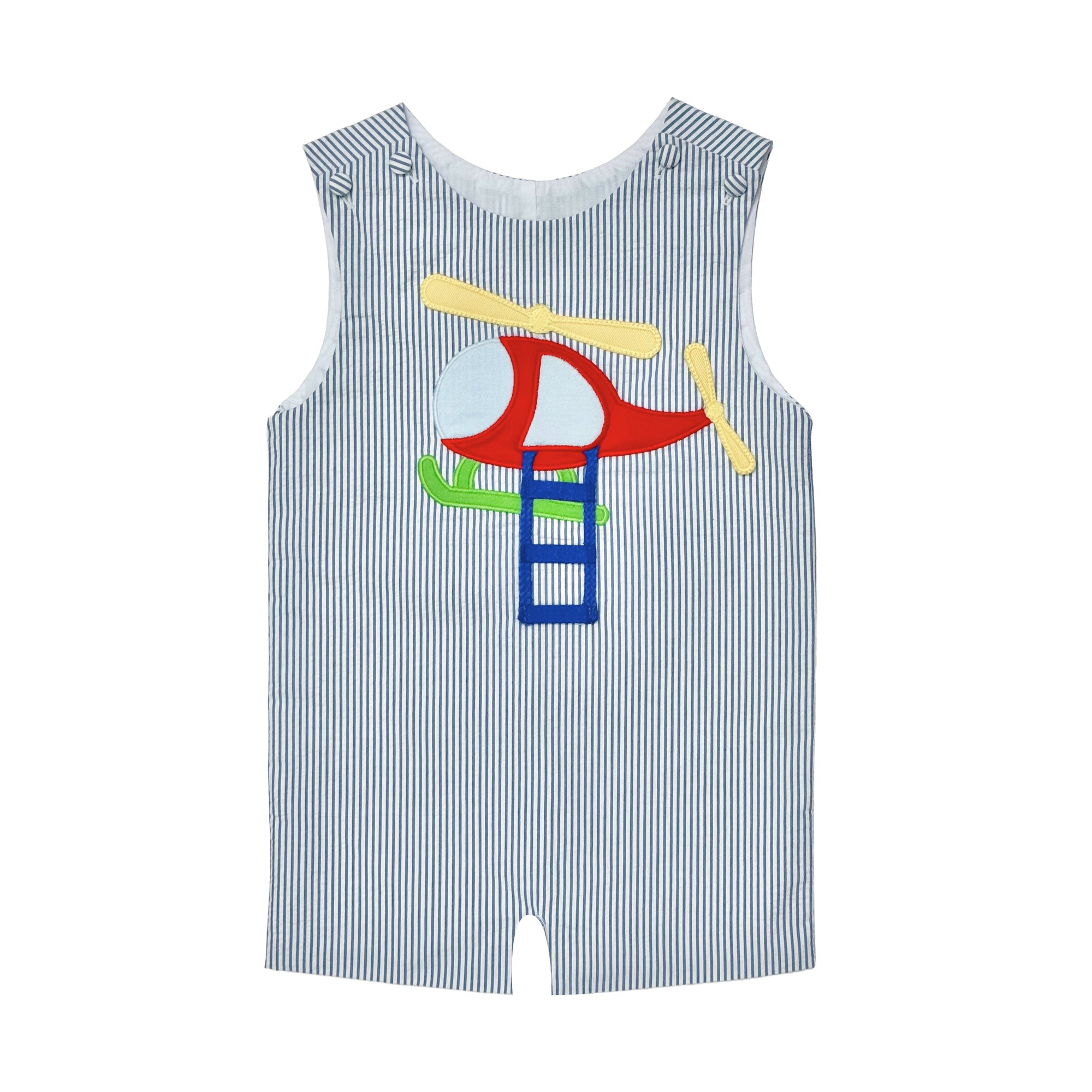 Helicopter Ashton Shortall Royal Blue Seersucker