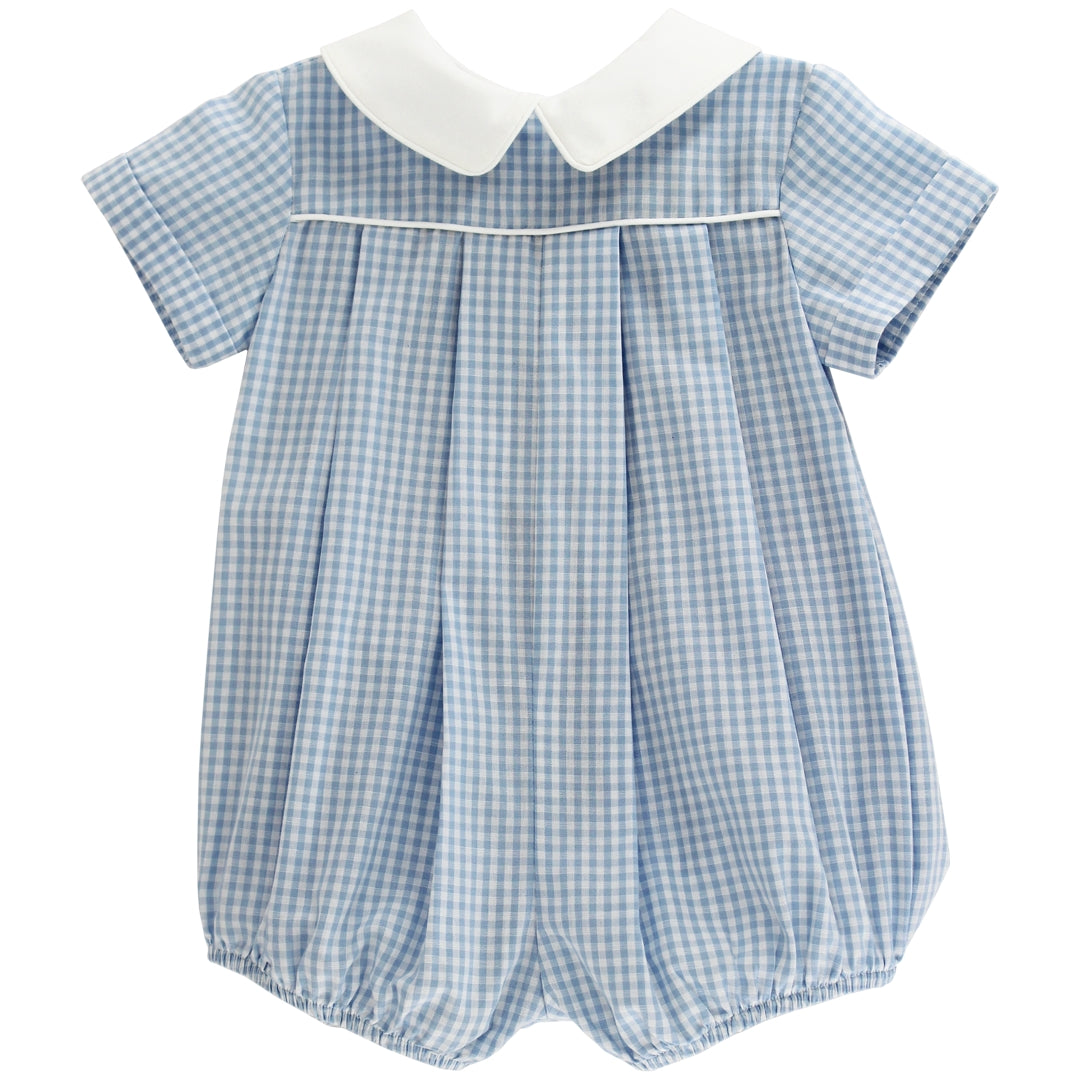 Light Blue Check Dressy Bubble Short