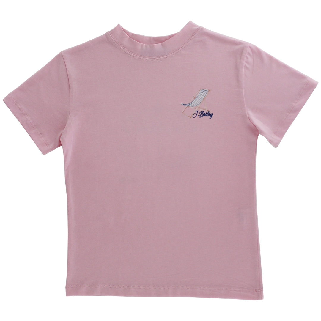 Beach Chairs On Sorbet Girls SS Logo Tee