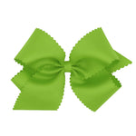 King Grosgrain Bow w/ Scallop Edge