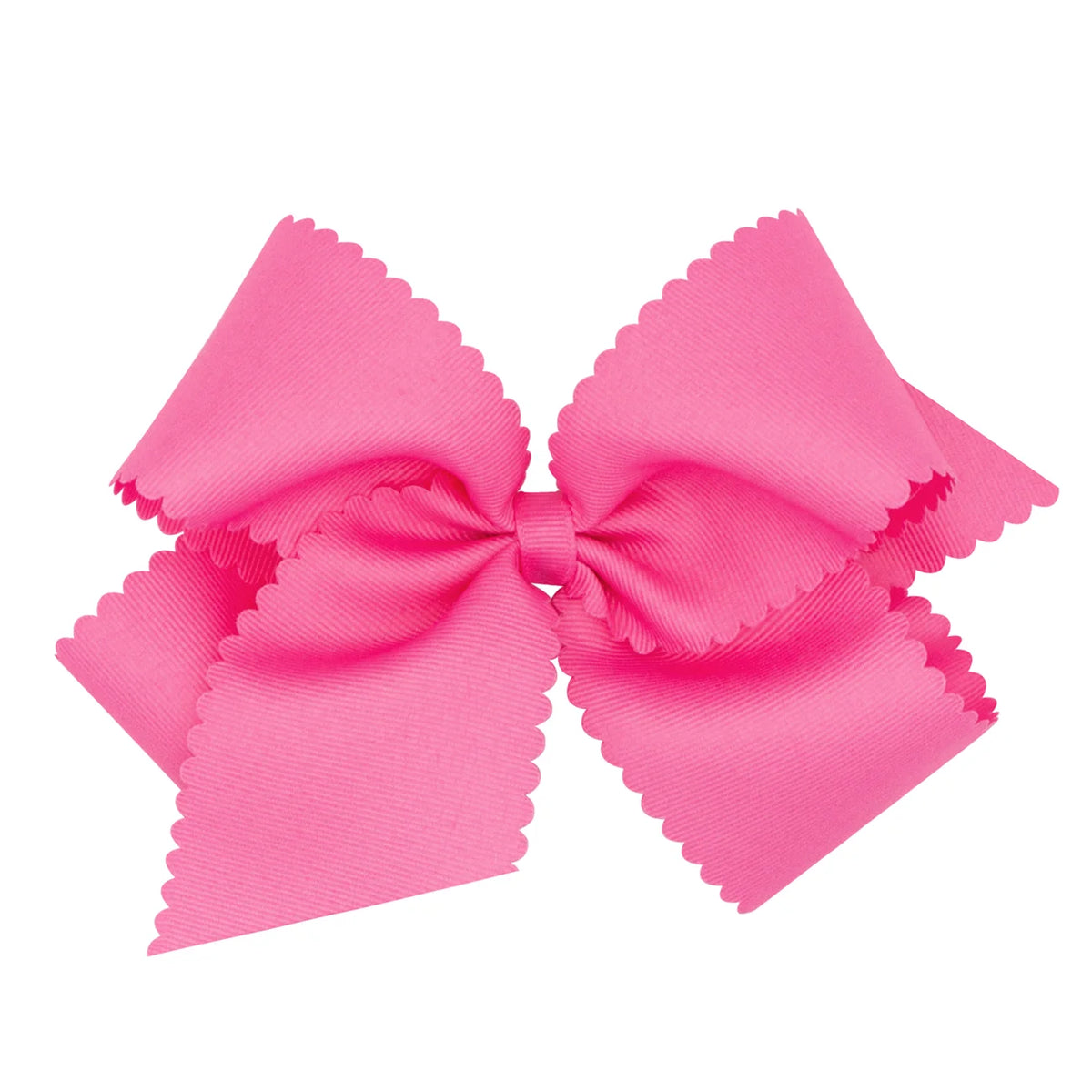 King Grosgrain Bow w/ Scallop Edge