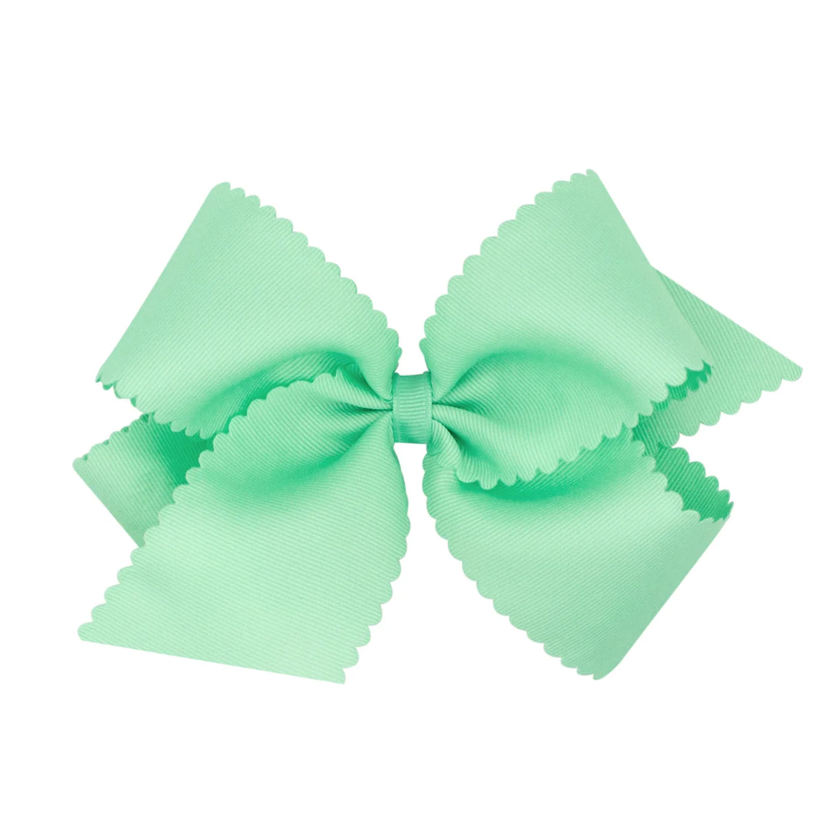 King Grosgrain Bow w/ Scallop Edge