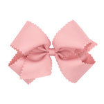 King Grosgrain Bow w/ Scallop Edge