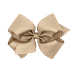 King Grosgrain Bow w/ Scallop Edge