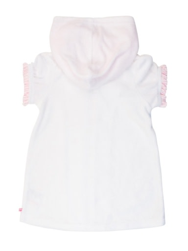White Terry Full-Zip Cover Up
