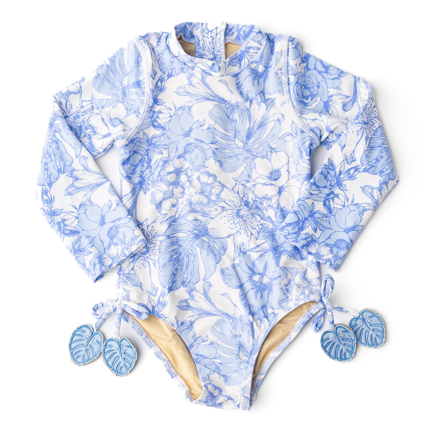 Tropical Blues LS 1PC Swimsuit