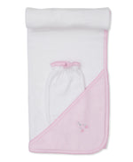 Beary Plaid Pink Hooded Towel w/Mitt Set