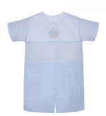 Birthday Cupcake Blue Cash Button on Suit