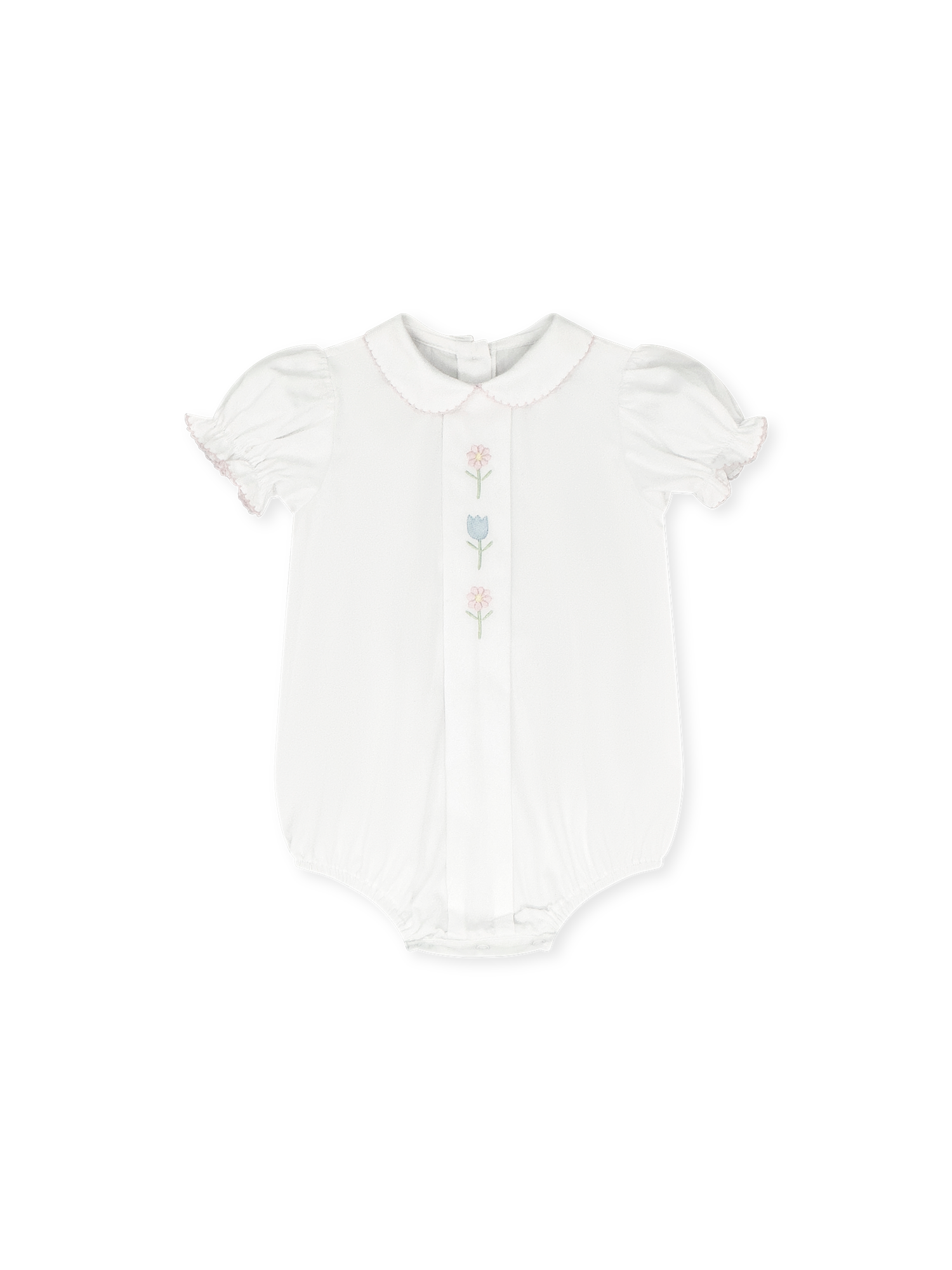 Classic White w/Flowers Pique Bluebonnet Bubble