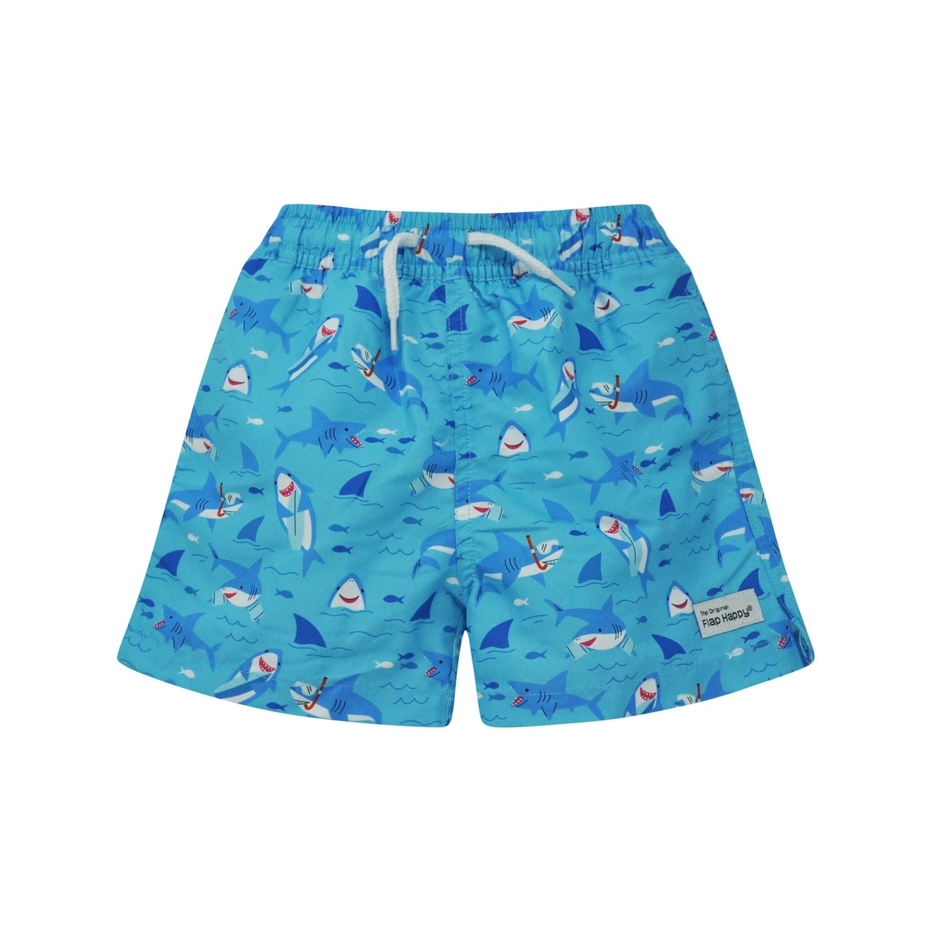 Snorkeling Sharks UPF 50 Wesley Swim Trunks w/ Mesh Liner