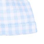 Baby Checks Hat Lt Blue