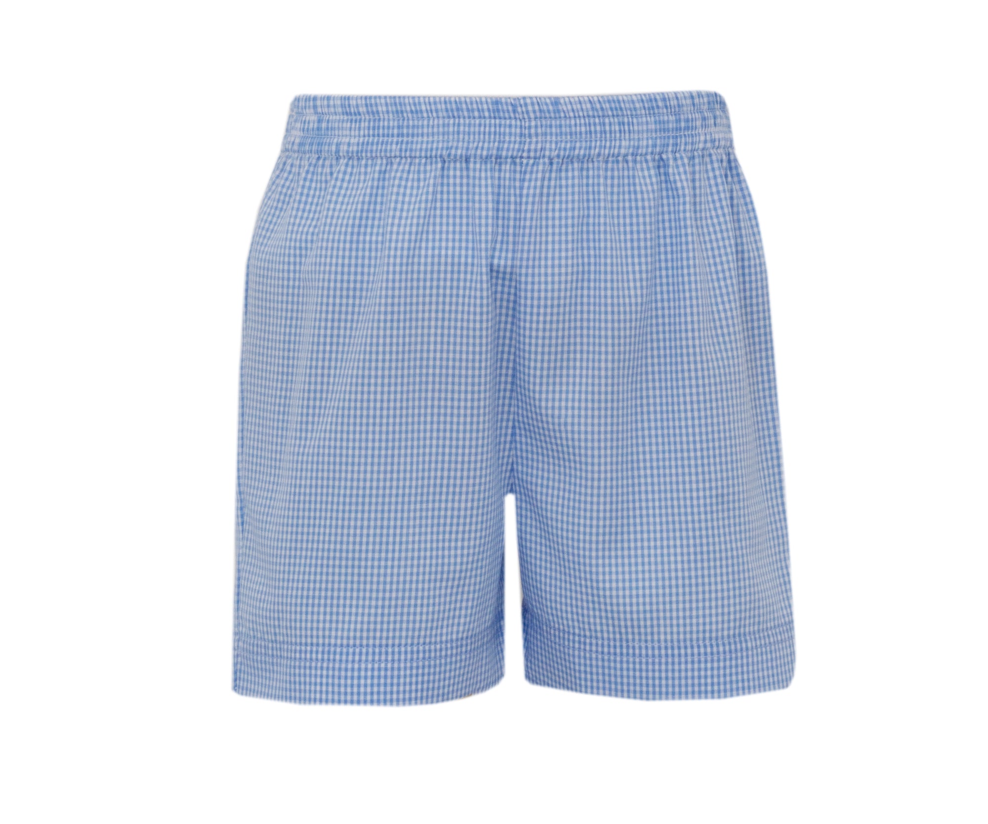 Flags Periwinkle Blue Gingham Boy's Short Set