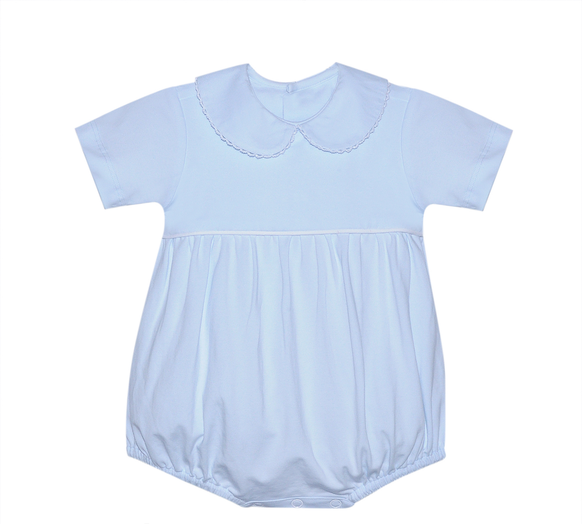 Blue Brady Boy Bubble w/ White Picot