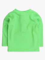 Neon Honeydew Long Sleeve Zipper Rash Guard
