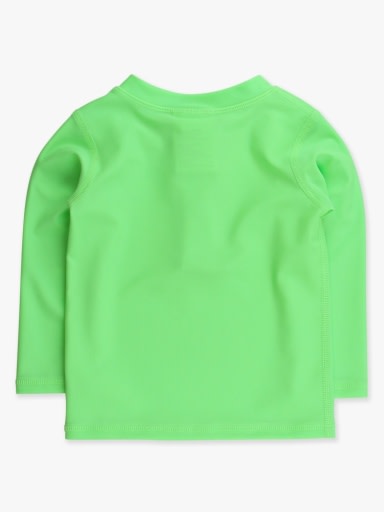 Neon Honeydew Long Sleeve Zipper Rash Guard