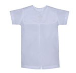 White Ellis Cross Boy Romper