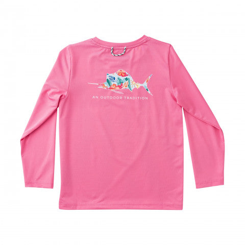 Azalea Pink Girl's LS Pro Performance T-shirt