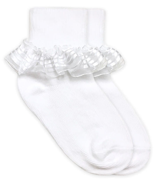 White Ruffle Sock